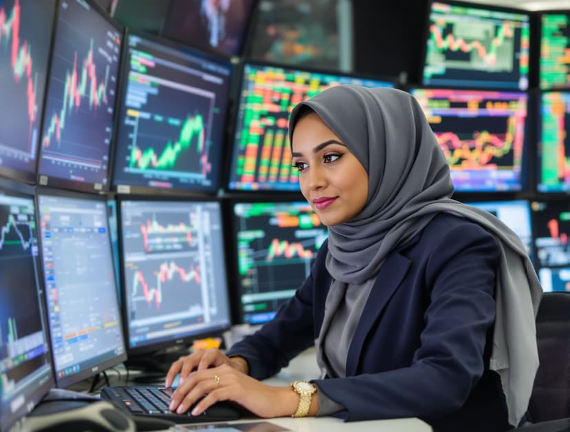 Muslim Woman Banker Hijab - ai use-case playbooks insights
